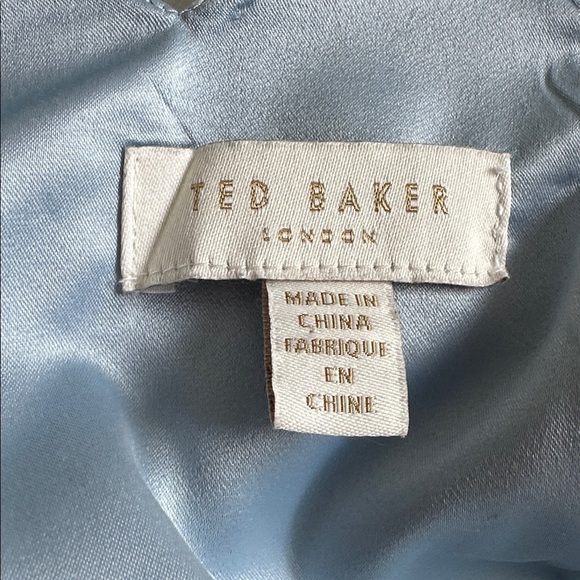 TED BAKER Hailly Bardot Dress Raspberry Ripple Print TB Size 4 = US 10 - Picture 13 of 15